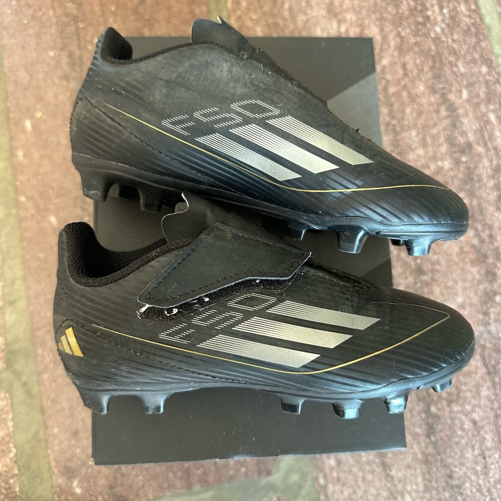 Adidas F50 Club Vel Black Soccer Shoes / cleats - youth
